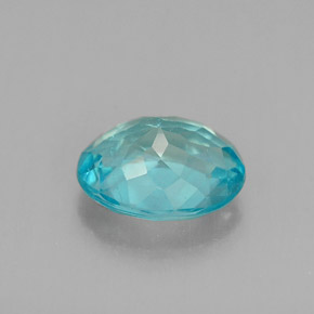 Apatite bleue naturelle coupe ovale, 1,20 ct, VS
