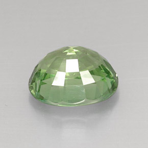 Apatite vert naturelle coupe ovale, 7,67 ct, VVS-VS