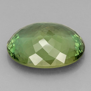 Apatite vert naturelle coupe ovale, 24,47 ct, VVS-VS