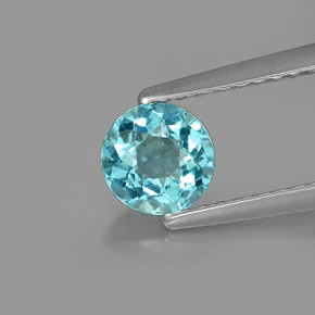 Apatite Bleu clair naturelle Coupe roude, 0.63 ct, VVS-VS