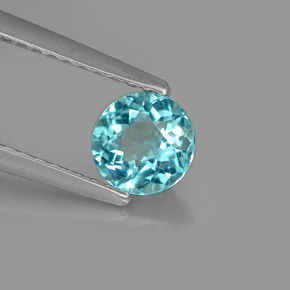 Apatite Bleu clair naturelle Coupe roude, 0.63 ct, VVS-VS