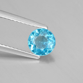 Apatite Bleu clair naturelle Coupe roude, 0.65 ct, VS