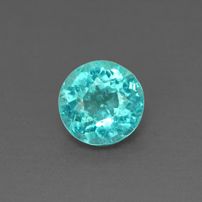 Apatite bleue naturelle coupe roude, 0,89 ct, VS