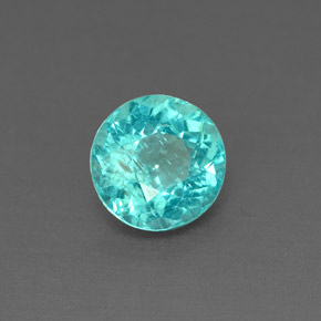 Apatite bleue naturelle coupe roude, 0,89 ct, VS