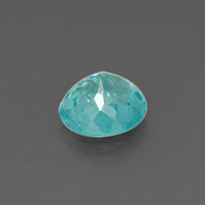 Apatite bleue naturelle coupe roude, 0,89 ct, VS