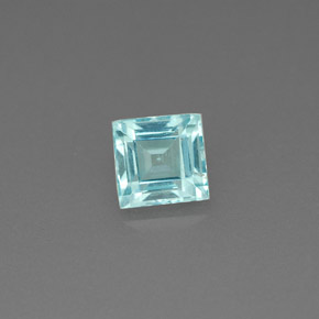 Apatite bleu clair naturelle carré, 0,59 ct, VVS-VS