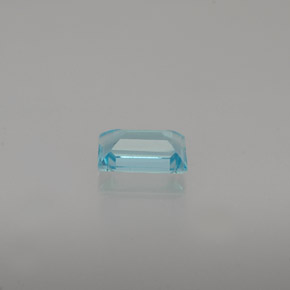 Apatite bleue naturelle baguette, 0,48 ct, VVS-VS