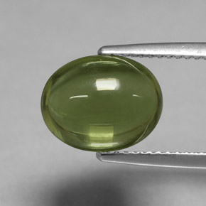 Apatite vert naturelle coupe ovale, 4,77 ct, transparent