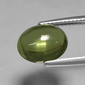 Apatite vert naturelle coupe ovale, 4,77 ct, transparent