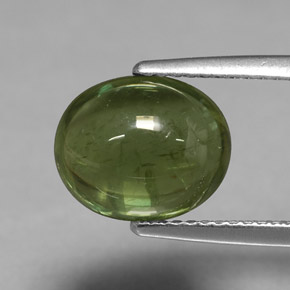 Apatite vert naturelle coupe ovale, 4,46 ct, transparent
