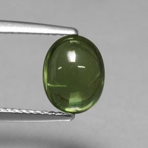 Apatite vert naturelle coupe ovale, 3,07 ct, transparent