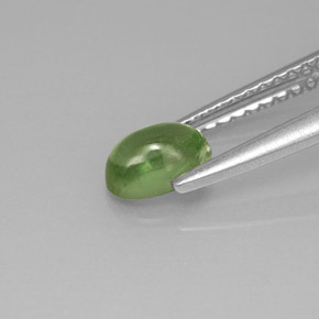 Apatite vert naturelle coupe ovale, 0,63 ct, transparent
