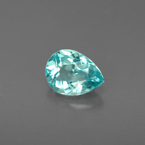Apatite bleue naturelle en forme de poire, 0,73 ct, VS