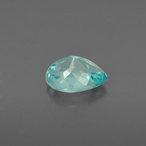 Apatite bleue naturelle en forme de poire, 0,73 ct, VS