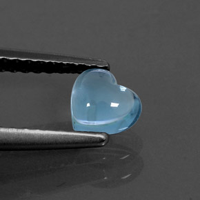 Apatite Bleu clair naturelle Forme de coeur, 0.65 ct, Transparent