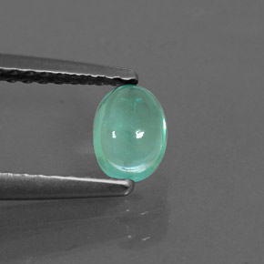 Apatite vert naturelle coupe ovale, 0,47 ct, transparent