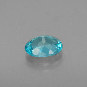 Apatite bleue naturelle coupe ovale, 0,64 ct, VVS-VS