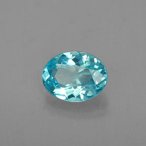 Apatite Bleu clair naturelle Coupe ovale, 0.65 ct, VS