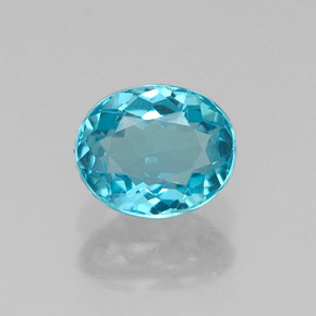 Apatite Bleu clair naturelle Coupe ovale, 0.71 ct, VS
