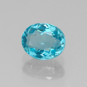 Apatite Bleu clair naturelle Coupe ovale, 0.71 ct, VS