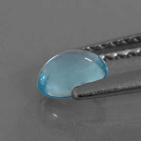 Apatite bleue naturelle coupe ovale, 0,39 ct, transparent