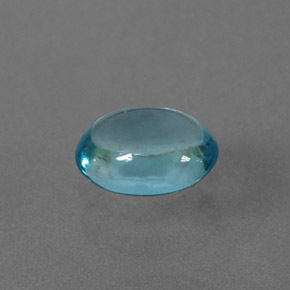 Apatite bleue naturelle coupe ovale, 0,58 ct, transparent
