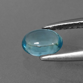Apatite bleue naturelle coupe ovale, 0,58 ct, transparent