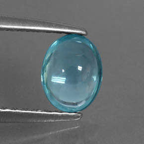 Apatite Bleu clair naturelle Coupe ovale, 0.67 ct, Transparent