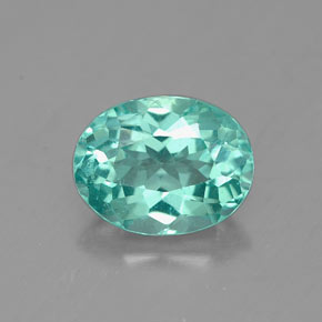 Apatite vert naturelle coupe ovale, 1,54 ct, VS