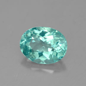 Apatite vert naturelle coupe ovale, 1,54 ct, VS