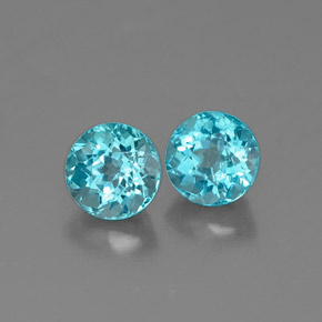 Achetez naturel ct Bleu clair Apatite gems, Coupe roude, En provenance Madagascar chez GemSelect. En stock, livraison internationale!