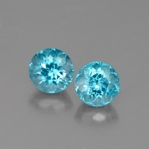 Achetez naturel ct Bleu clair Apatite gems, Coupe roude, En provenance Madagascar chez GemSelect. En stock, livraison internationale!