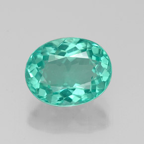 Apatite vert naturelle coupe ovale, 2,04 ct, VS