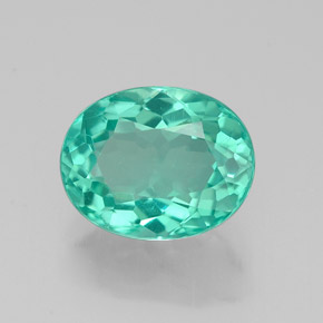 Apatite vert naturelle coupe ovale, 2,04 ct, VS