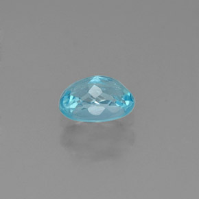 Apatite bleue naturelle coupe ovale, 0,57 ct, VS