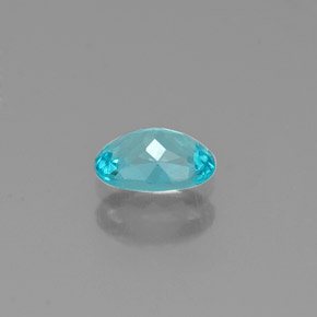 Apatite bleue naturelle coupe ovale, 0,44 ct, VS