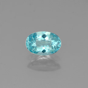 Apatite bleue naturelle coupe ovale, 0,54 ct, VS