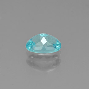 Apatite bleue naturelle coupe ovale, 0,54 ct, VS