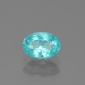 Apatite bleue naturelle coupe ovale, 0,57 ct, VS