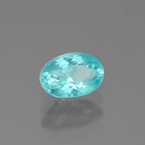 Apatite bleue naturelle coupe ovale, 0,57 ct, VS