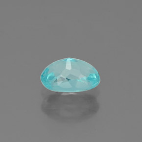 Apatite bleue naturelle coupe ovale, 0,57 ct, VS