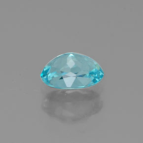 Apatite bleue naturelle coupe ovale, 0,48 ct, VS