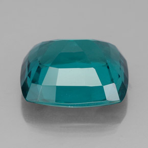 Apatite bleue naturelle coupe coussin, 9,02 ct, VS-SI