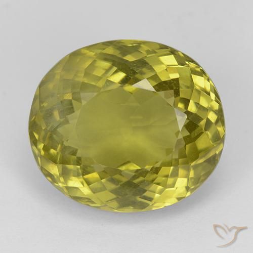 Apatite Jaune maïs naturelle ovale, 11.38 ct, VS