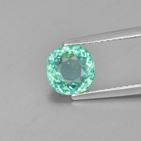 Apatite vert naturelle coupe coussin, 1,55 ct, VS-SI