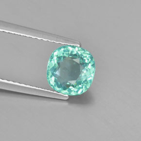 Apatite vert naturelle coupe coussin, 1,55 ct, VS-SI