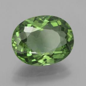 Apatite vert naturelle coupe ovale, 4,49 ct, VS-SI