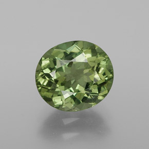Apatite vert naturelle coupe ovale, 1,80 ct, VS