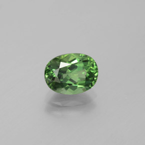 Apatite vert naturelle coupe ovale, 1,69 ct, VVS-VS