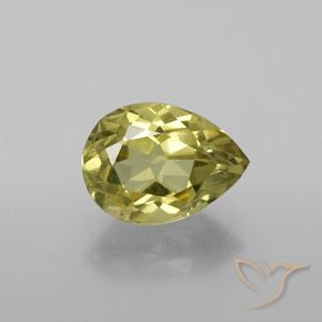 Apatite Jaune moyen naturelle En forme de poire, 2.55 ct, VS